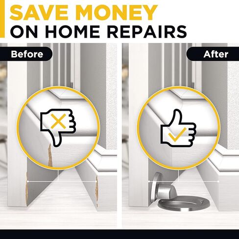 Magnetic Door Stoppers for Bottom of Door 2pcs - Magnetic Door Stops Floor Mount - Magnetic Door Holder Door Catcher - Door Stopper Wall Protector - Door Stop Heavy Duty - Magnetic Doorstop in Kuwait