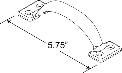 Prime-Line MP18711-1 بوابة سحب، 5-3/4 بوصة، هيكل فولاذي، لمسة نهائية مطلية بمسحوق أسود (عبوة واحدة) in Saudi Arabia