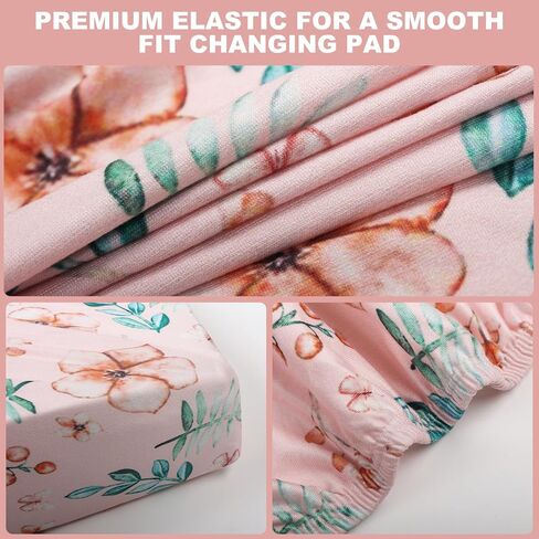 Changing Table Pad Cover Elastic Changing Pad Cover Premium Baby Changing Pad Cover 2 Pack for Boys Girls Unisex Soft Comfortable Changing Pad Cover (Baby Whale and Hedgehog) in Saudi Arabia