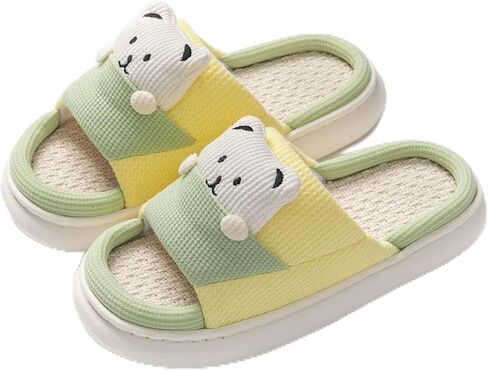 شباشب Bear Slippers النسائية اللطيفة للمنزل، صنادل قطنية على شكل دب للاستخدام المنزلي، شباشب ناعمة لطيفة للاستخدام الداخلي والخارجي in Kuwait