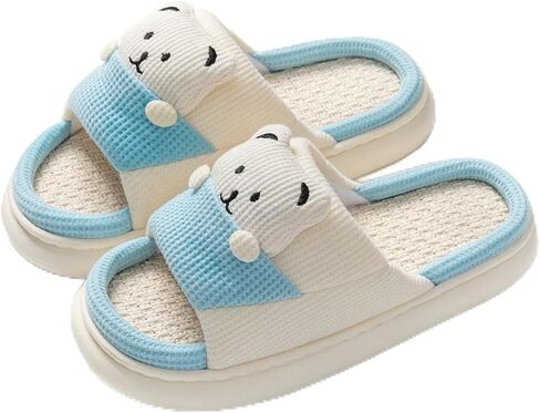 شباشب Bear Slippers النسائية اللطيفة للمنزل، صنادل قطنية على شكل دب للاستخدام المنزلي، شباشب ناعمة لطيفة للاستخدام الداخلي والخارجي in Kuwait