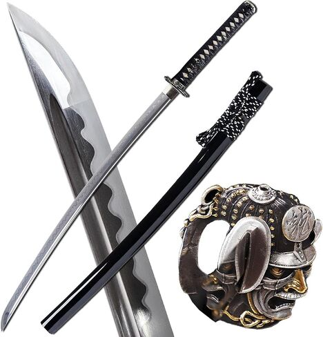 Handmade Katana Sword 41 Inches Fully Hand Forged Damascus Folded Steel Japanese Samurai Sword Full Tang Real Sharp Blade in Saudi Arabia
