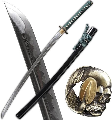 Handmade Katana Sword 41 Inches Fully Hand Forged Damascus Folded Steel Japanese Samurai Sword Full Tang Real Sharp Blade in Saudi Arabia