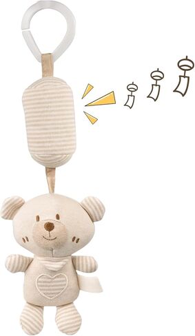 Soft Baby Hanging Toys for Stroller and Car Seat, Bear Baby Travel Toy with Ringing Bell for Infants 0 Months and Up Boys and Girls in Saudi Arabia
