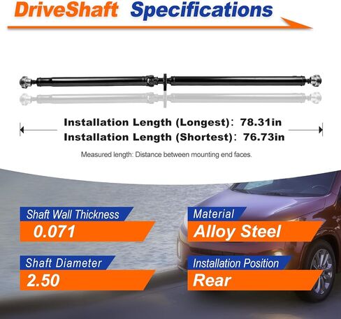 DriveXpert Front Drive Shaft Prop Shaft Driveshaft Assembly Fit for Ford Escape 2013-2018| Lincoln MKC 2015-2018, Sport Utility, AWD, Replace# EJ7Z-4R602-D, EJ7Z-4R602-B, EJ7Z4R602D in Saudi Arabia