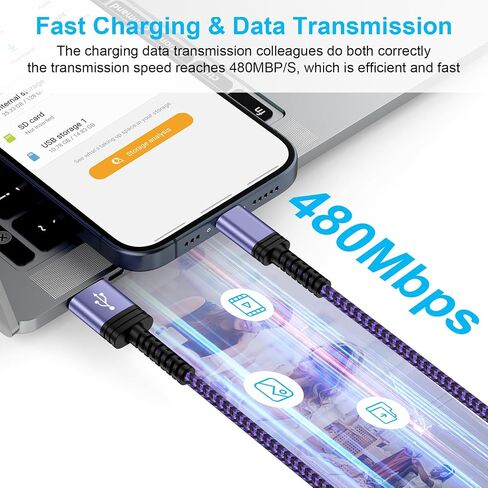 كابل USB من النوع C 6FT/4 عبوات لهاتف Samsung Galaxy A15 5G A55 S24 Ultra A35 A14 A54 S23 S22، iPhone 15/15 Pro/15 Pro Max/15 Plus، 3.1A USB إلى USB C شاحن سلك سيارة كابل شحن سريع لهاتف Pixel 8 Pro 7 6 أ in Saudi Arabia