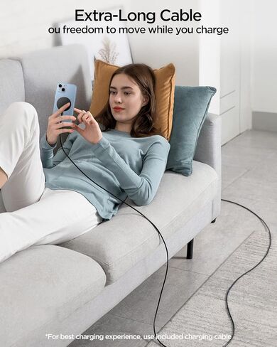 شاحن لاسلكي مغناطيسي AICase iPhone 14 كابل USB-C مدمج مع محول PD متوافق مع شاحن MagSafe لهاتف iPhone 14/14 Pro/14 Plus/14 Pro Max/iPhone 13/13 Pro/13 Pro Max/13 Mini/iPhone 12 in Saudi Arabia
