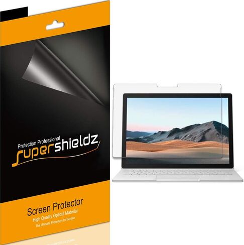 Supershieldz (3 عبوات) مصمم لجهاز Microsoft Surface Book 3 (13.5 بوصة) واقي شاشة، درع شفاف عالي الدقة (PET) in Saudi Arabia