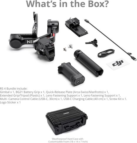 DJI RS 4 مع حافظة صلبة مقاومة للعوامل الجوية مع رغوة قابلة للتخصيص (18 × 14 × 7 بوصة) in Saudi Arabia