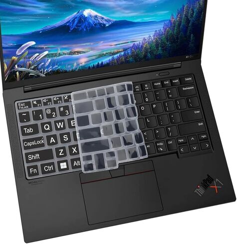 Keyboard Cover with Large Letters for 2023 2022 Lenovo Thinkpad x1 Carbon Gen 11/10 14 inch, ThinkPad T14 Gen 4/Gen 3, T14s Gen 3, ThinkPad L14/ P14s Gen 3/ ThinkPad X1 Yoga Gen 8/7 in Kuwait