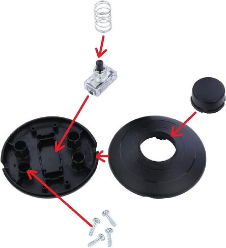 UL Listed Foot Switch Floor Foot Inline Pedal Push Switch, Round Lamp Light Foot Control Footswitch AC 100-250V, Step On Switches for Light Lamp On-Off Control (Black) in Saudi Arabia