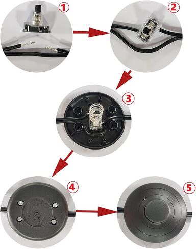 UL Listed Foot Switch Floor Foot Inline Pedal Push Switch, Round Lamp Light Foot Control Footswitch AC 100-250V, Step On Switches for Light Lamp On-Off Control (Black) in Saudi Arabia