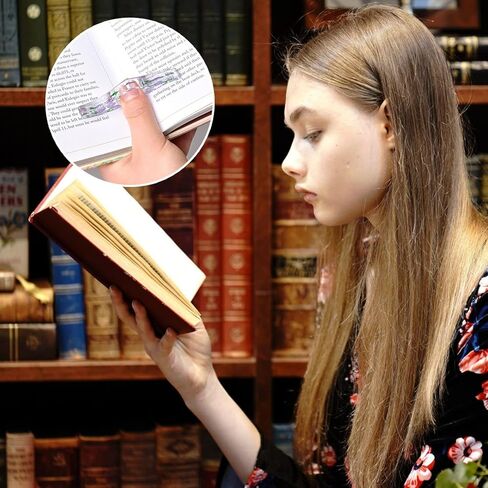 حامل صفحة الكتاب، حامل صفحة كتاب الإبهام، زهور مجففة لحامل صفحة الراتنج، ملحقات قراءة قارئ الكتب كهدية للمعلمين وهدايا دودة الكتب، هدايا لمحبي الكتب - أبيض in Kuwait