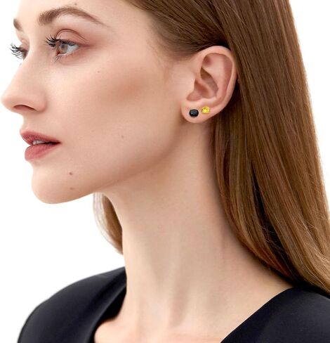 5 Pairs Stainless Steel Earrings for Women Hypoallergenic Cubic Zirconia Stud Earring Trendy colored Silver Stud Earrings Screw Flat Back for Women Men Girls Jewelry Gift. in Saudi Arabia