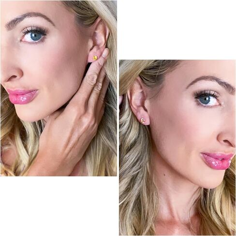 5 Pairs Stainless Steel Earrings for Women Hypoallergenic Cubic Zirconia Stud Earring Trendy colored Silver Stud Earrings Screw Flat Back for Women Men Girls Jewelry Gift. in Saudi Arabia