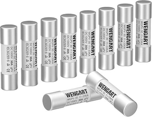 Solar Fuses WGPV-30,DC1000V,10x38mm,I133kA,Fast Photovoltaic Fuses for Solar Photovoltaic Applications,10pcs (30Amp) in Saudi Arabia
