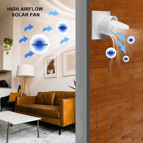 مروحة تعمل بالطاقة الشمسية، مروحة عادم تعمل بالطاقة الشمسية مقاس 10 بوصات، لوحة شمسية بقدرة 15 وات مع دعامة تعمل بالطاقة الشمسية، تدفق هواء قوي للخارج، الدفيئة، حظيرة الدجاج، بيت الحيوانات الأليفة، السقيفة، المرآب in Kuwait