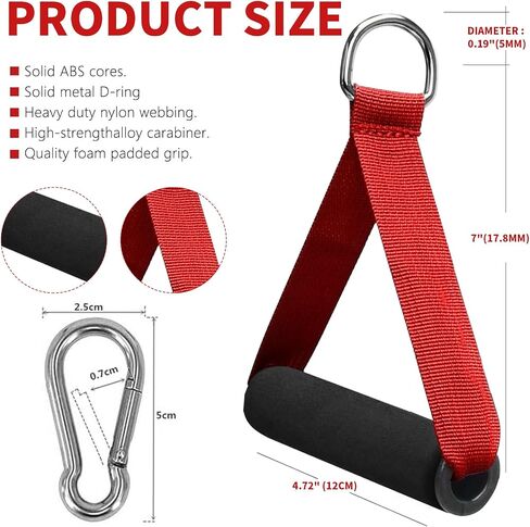 Premium Exercise Pull Handle,Resistance Bands Handles with Solid Locks,Soft Foam Wrapped Heavy Duty Handles with Strong Nylon Belt Grips Fitness Strap for Yoga Exercise Resistance Training in Saudi Arabia