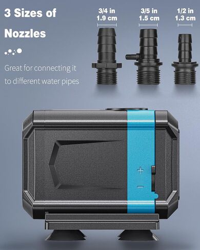 مضخة مياه غاطسة لحوض السمك Pawfly 550 GPH (2000 لتر/ساعة، 30 وات) مضخة نافورة مياه فائقة الهدوء مع ارتفاع 6.5 قدم مضخة مياه قابلة للتعديل لخزانات الأسماك والبرك والحدائق والشلالات والتماثيل والمستنقعات in Saudi Arabia