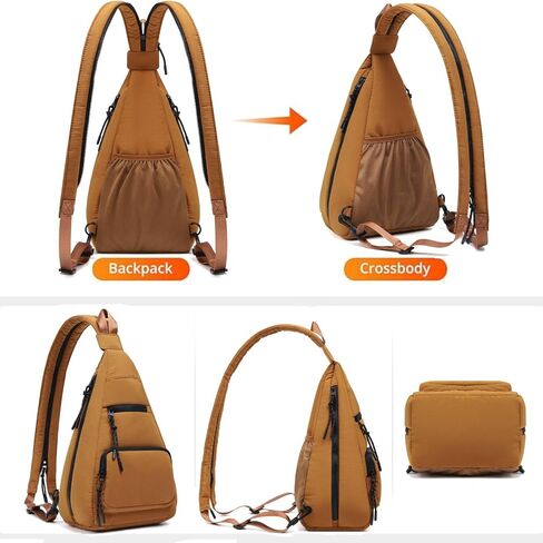 ER.Roulour Ultra-lightweight Sling Bag Puffy Crossbody Bag Cotton Padding Backpack Shoulder Daypack for Men Women in Saudi Arabia