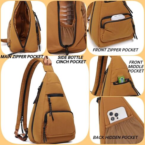 ER.Roulour Ultra-lightweight Sling Bag Puffy Crossbody Bag Cotton Padding Backpack Shoulder Daypack for Men Women in Saudi Arabia