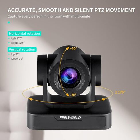 كاميرا مؤتمر الفيديو Feelworld USB10X USB PTZ مع تكبير بصري 10X 1080P للبث المباشر في الكنيسة وتعليم الأعمال ونظام كاميرا غرفة الاجتماعات الطبية in Saudi Arabia