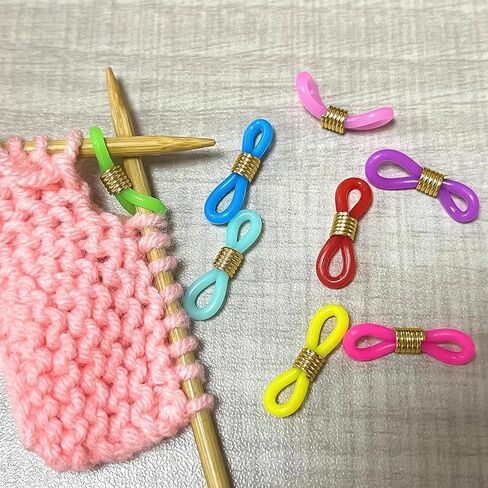 200 Pcs Knitting Needle Stoppers, Knitting Needle Hugger Colorful Knitting Needles Point Protectors Needle Tip Stoppers Stitch Stoppers for Knitting Needles Crocheting Projects in Kuwait