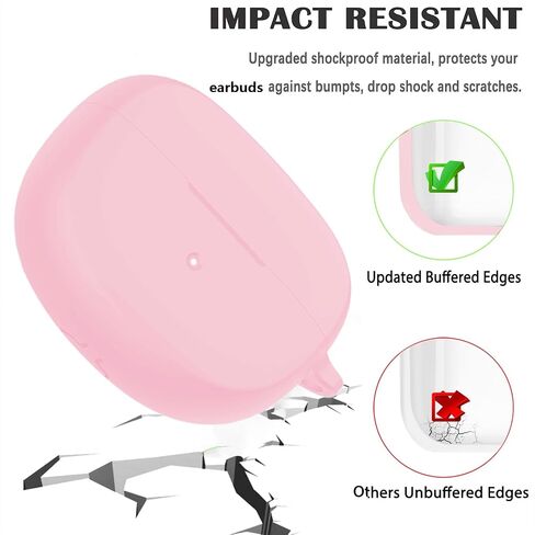 for New Bose Ultra Open Earbuds Case with Cleaner Kit 2024, Soft Silicone Shockproof Protective Cover Skin with Carabiner Women Men for Bose Open Ear Wireless Earbuds, Pink in Saudi Arabia