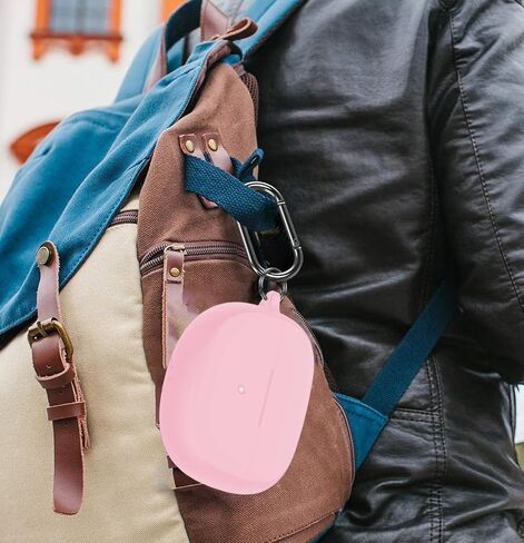for New Bose Ultra Open Earbuds Case with Cleaner Kit 2024, Soft Silicone Shockproof Protective Cover Skin with Carabiner Women Men for Bose Open Ear Wireless Earbuds, Pink in Saudi Arabia