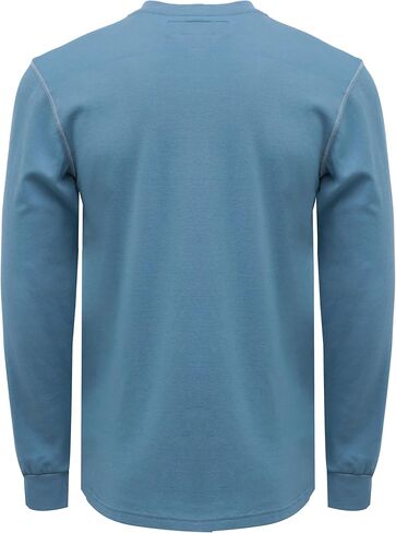 قمصان BOCOMAL FR للرجال 5.5oz خفيفة الوزن بأكمام طويلة، قميص Henley مقاوم للحريق CAT2 in Kuwait