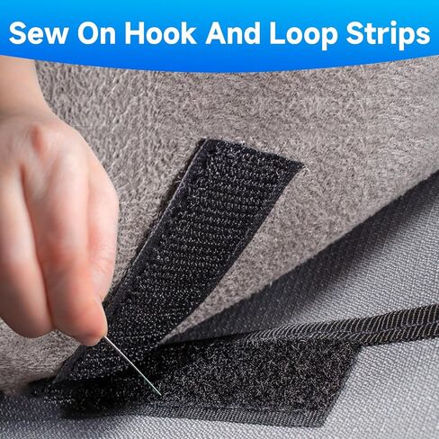 1in*11 Yard Sew On Hook and Loop Tape, Non-Adhesive Hook Loop Strips Roll, Strong Grip Fasteners Replace Button Zipper, Interlocking Tape for Sewing Clothing Curtains Bags Shoes Crafts in Saudi Arabia