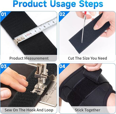 1in*11 Yard Sew On Hook and Loop Tape, Non-Adhesive Hook Loop Strips Roll, Strong Grip Fasteners Replace Button Zipper, Interlocking Tape for Sewing Clothing Curtains Bags Shoes Crafts in Saudi Arabia