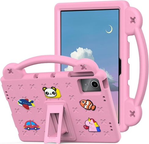 YRH لجهاز TCL Tab 8le Tablet Case 2023، غطاء كرتوني للأطفال EVA Boy Girl لجهاز TCL Tab 8 LE (9137w)/Tab 8 WiFi (9132x)، مع مقبض حامل، وردي in Kuwait