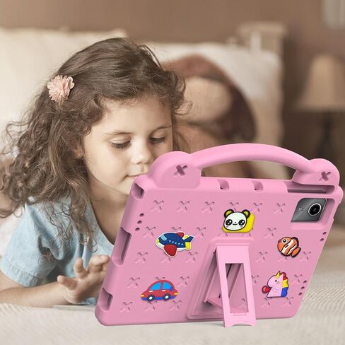 YRH لجهاز TCL Tab 8le Tablet Case 2023، غطاء كرتوني للأطفال EVA Boy Girl لجهاز TCL Tab 8 LE (9137w)/Tab 8 WiFi (9132x)، مع مقبض حامل، وردي in Kuwait