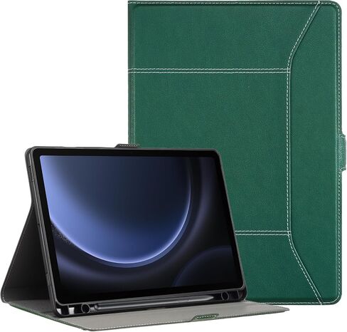 for Samsung Galaxy Tab S9 Fe 5G Case with Pen Holder Ultra Slim Magnetic Cover for Samsung S9 Fe Tablet Case,Green in Saudi Arabia