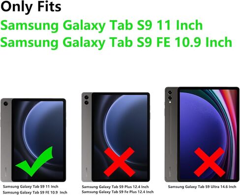 حافظة لهاتف سامسونج جالاكسي تاب S9 Fe 5G مع حامل قلم وغطاء مغناطيسي رفيع للغاية لحافظة الكمبيوتر اللوحي سامسونج S9 Fe، أخضر in Kuwait