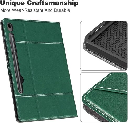 for Samsung Galaxy Tab S9 Fe 5G Case with Pen Holder Ultra Slim Magnetic Cover for Samsung S9 Fe Tablet Case,Green in Saudi Arabia