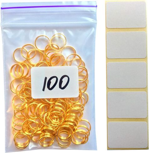 أكياس صغيرة مقاس 2 × 3 بوصة (100 قطعة) مع 100 قطعة من الملصقات - أكياس بلاستيكية للتخزين بسحاب قابلة لإعادة الإغلاق للمجوهرات والحبوب والخرز وما إلى ذلك in Kuwait