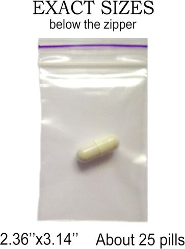 أكياس صغيرة مقاس 2 × 3 بوصة (100 قطعة) مع 100 قطعة من الملصقات - أكياس بلاستيكية للتخزين بسحاب قابلة لإعادة الإغلاق للمجوهرات والحبوب والخرز وما إلى ذلك in Kuwait