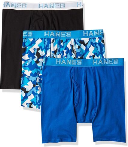 Hanes Men's Comfort Flex Fit Odor Control Boxer Briefs (3 Pack) in Saudi Arabia