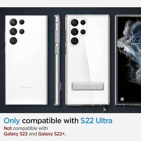 Spigen Ultra Hybrid S Designed for Galaxy S22 Ultra Case (2022) - Crystal Clear in Saudi Arabia