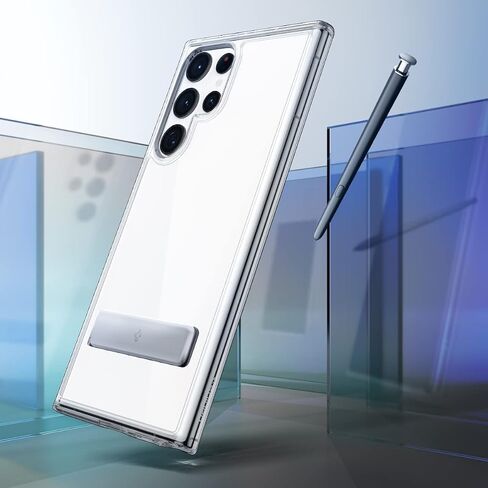 Spigen Ultra Hybrid S Designed for Galaxy S22 Ultra Case (2022) - Crystal Clear in Saudi Arabia