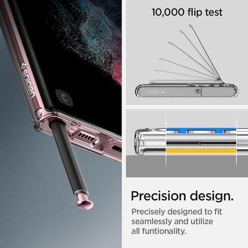 Spigen Ultra Hybrid S Designed for Galaxy S22 Ultra Case (2022) - Crystal Clear in Saudi Arabia