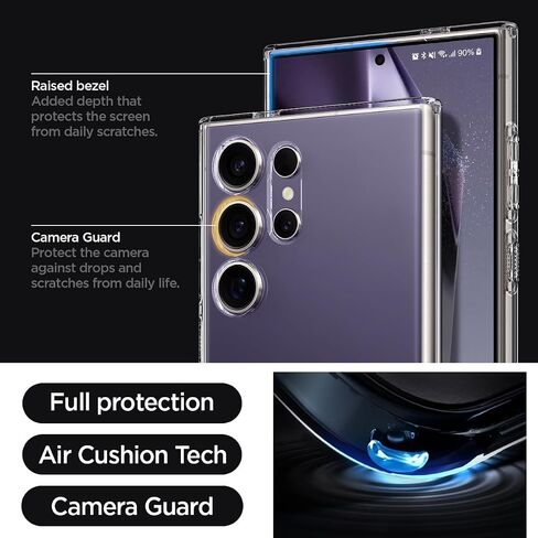 Spigen Liquid Crystal Designed for Galaxy S24 Ultra Case (2024), [Military-Grade Protection] - Crystal Clear in Saudi Arabia