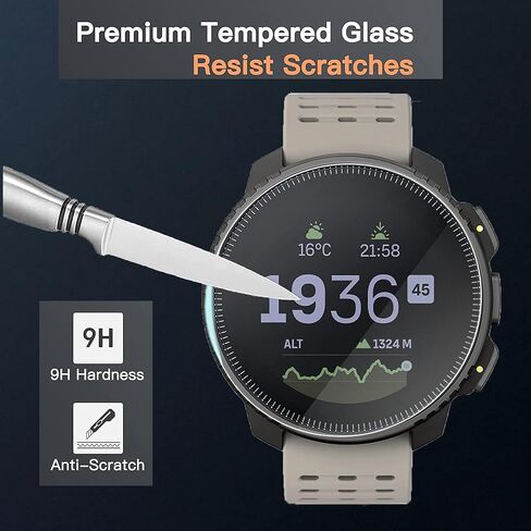 Compatible for Bushnell Ion Elite Watch Screen Protector, [3 Pack] 9H Tempered Glass Screen Protector Film Compatible for Bushnell Ion Elite Gps Watch (3 Pack) in Saudi Arabia