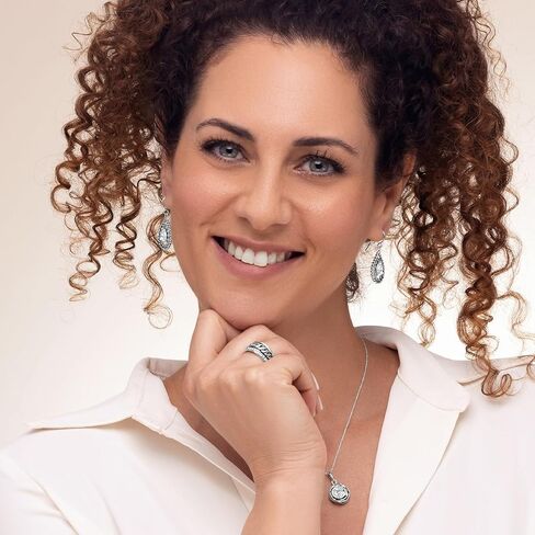 حلقة سلسلة من الفضة الإسترلينية 925 مع 0.03 TCW زركونيا مكعبة مستديرة بيضاء، لا تسبب الحساسية، خالية من النيكل والرصاص، مجموعة مصممة يدويًا حرفية، مجوهرات للنساء، هدية لها - مقاس 9 in Kuwait