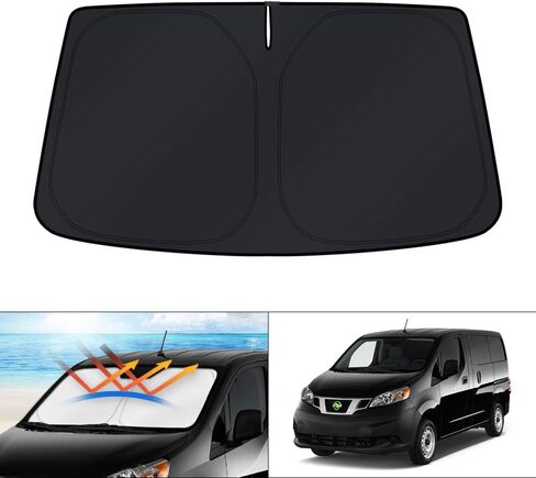 KUST مخصص صالح الزجاج الأمامي الشمس الظل ل2014-2021 نيسان NV200 Minivan الملحقات ظلة طوي الشمس قناع حامي كتل الأشعة فوق البنفسجية إبقاء سيارتك برودة in Saudi Arabia