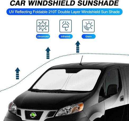 KUST مخصص صالح الزجاج الأمامي الشمس الظل ل2014-2021 نيسان NV200 Minivan الملحقات ظلة طوي الشمس قناع حامي كتل الأشعة فوق البنفسجية إبقاء سيارتك برودة in Saudi Arabia