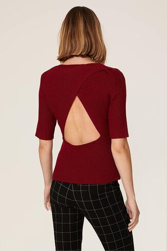 Rent The Runway Pre-Loved Cross Front Open Back Sweater in Saudi Arabia