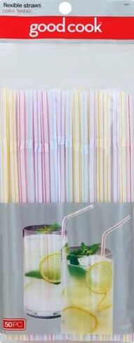GoodCook Straws, Flexible 50ct, Small, Multicolor in Kuwait
